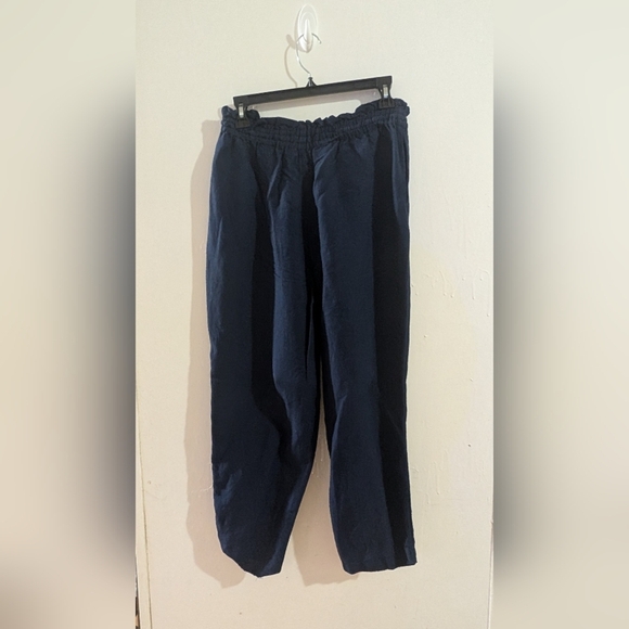 H&M Women's Linen Navy Joggers - Picture 5 of 8